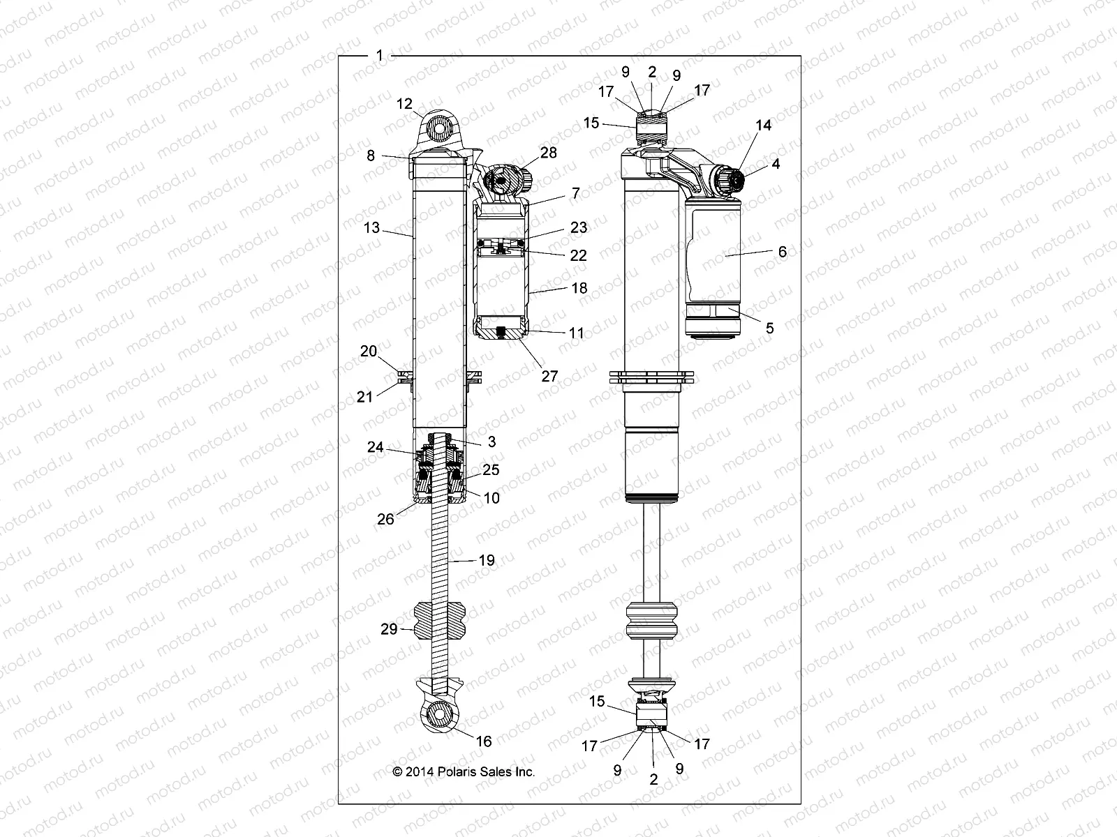 SUSPENSION | SUSPENSION, FRONT SHOCK - Z15VBA87AJ/LJ/E87AK/AM/AT/LT/AL/AV (49RGRSHOCKFRT7044206)