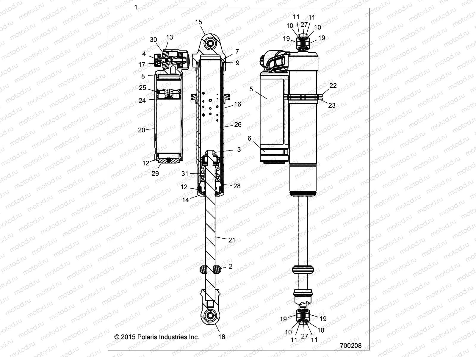 SUSPENSION | SUSPENSION, FRONT SHOCK - Z15VDE99FV (700208)