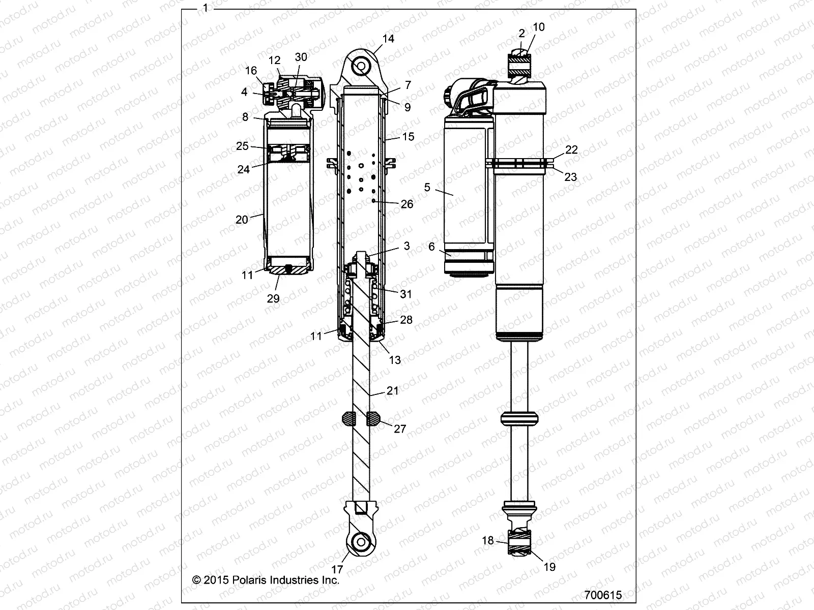SUSPENSION | SUSPENSION, FRONT SHOCK - Z17VDE92AK/AM/LK/AB (700615)