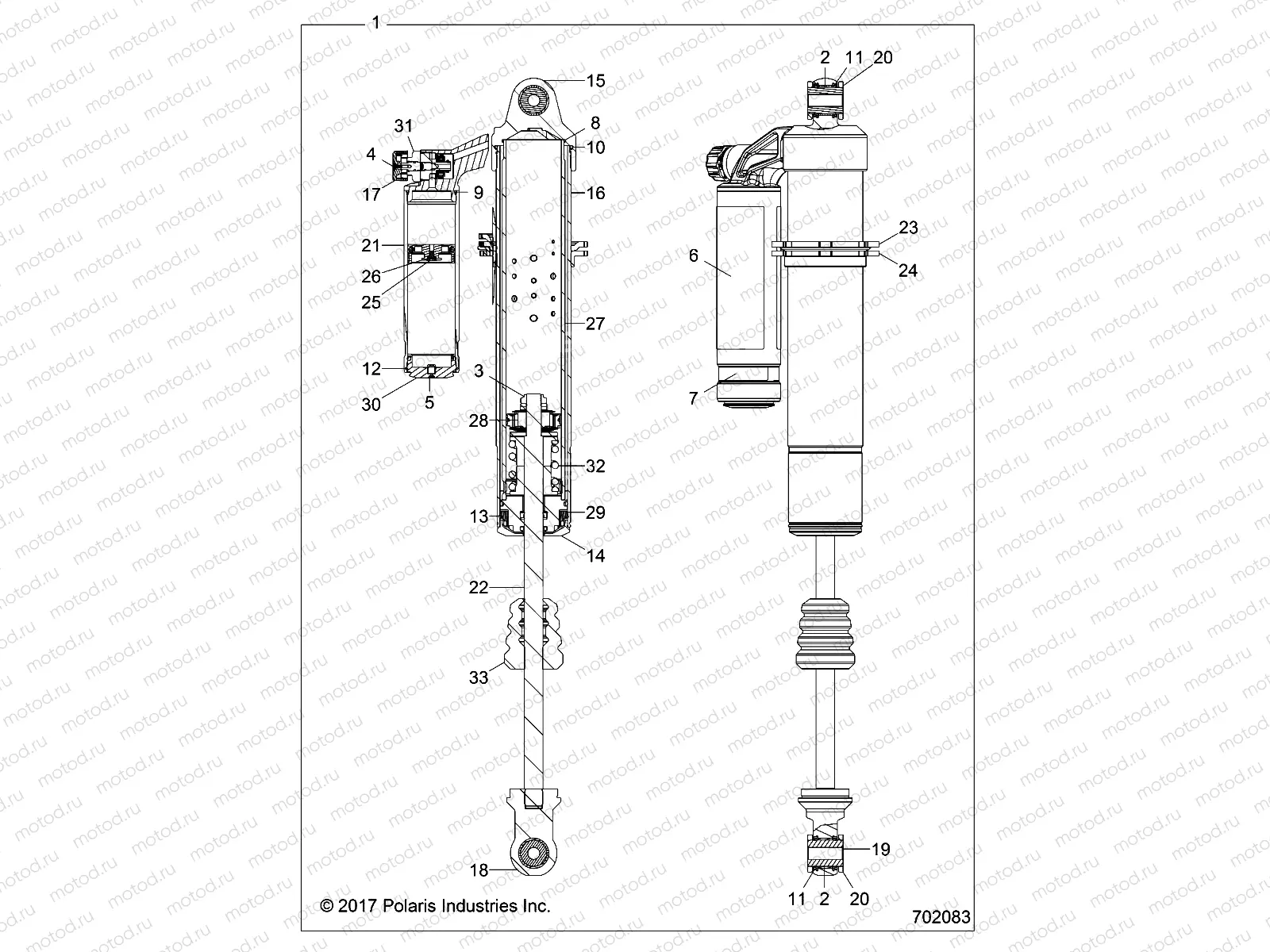 SUSPENSION | SUSPENSION, FRONT SHOCK - Z18VDE92BS (702083)