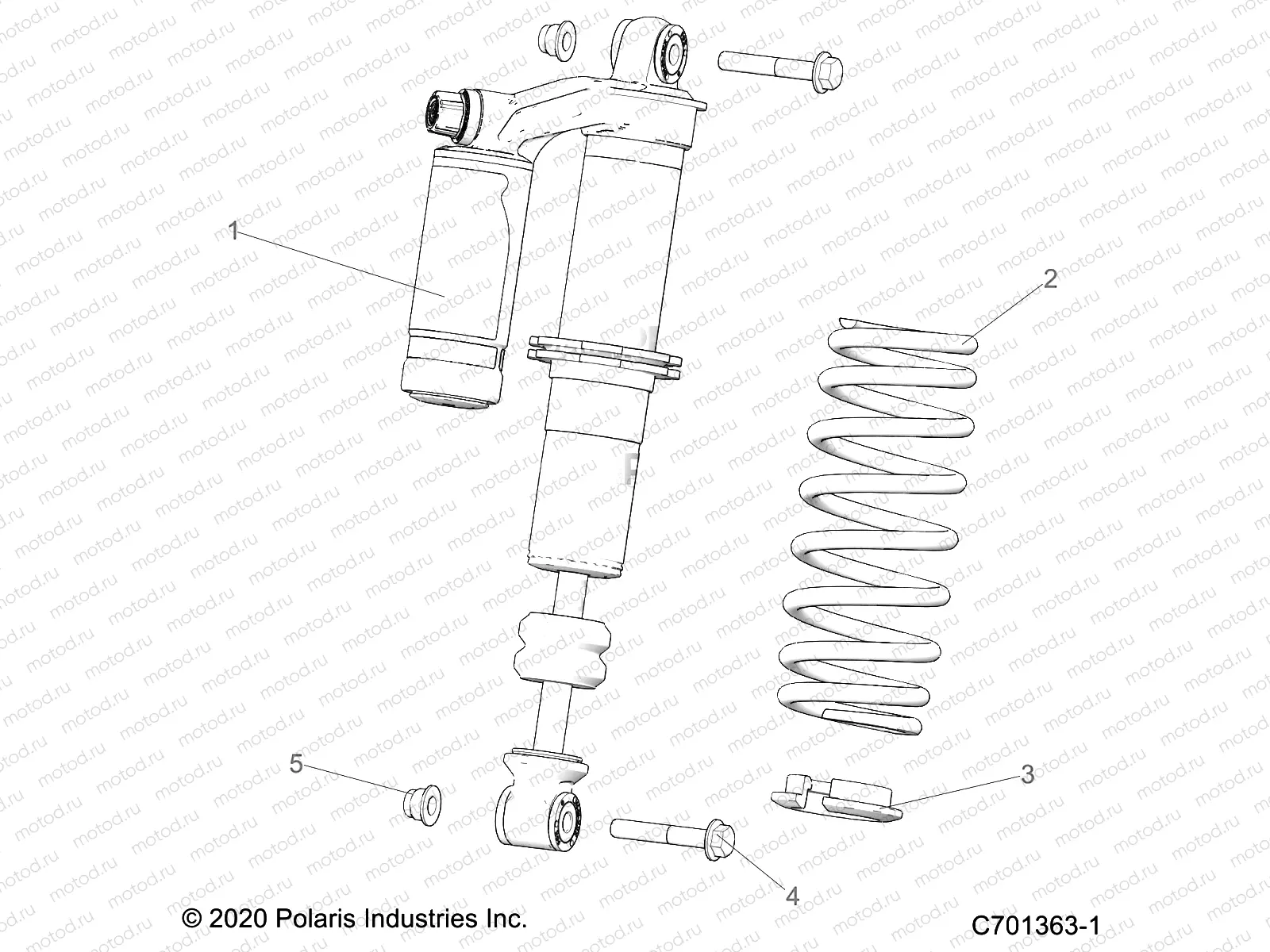 SUSPENSION | SUSPENSION, FRONT SHOCK - Z21A5K87B4 (C701363-1)