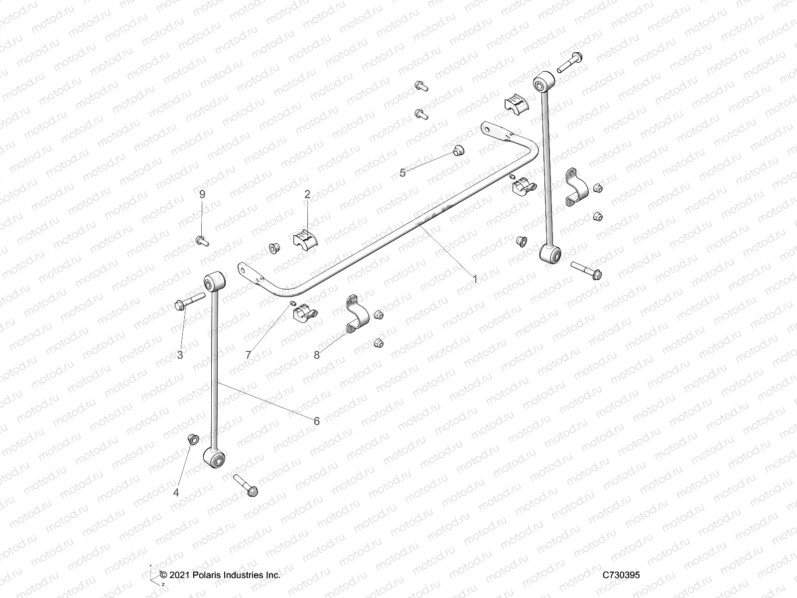 SUSPENSION | SUSPENSION, FRONT STABILIZER BAR - D22M4A57B4/G57B4 (C730395)