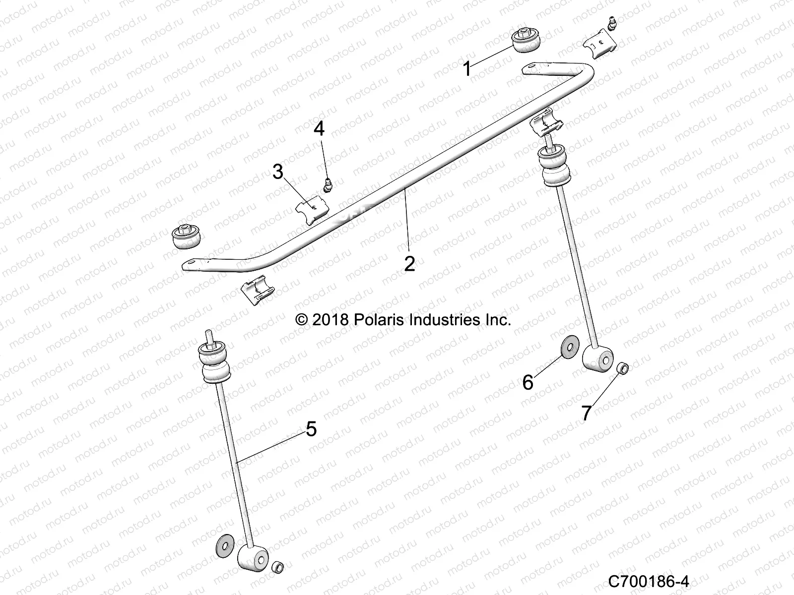 SUSPENSION | SUSPENSION, FRONT, STABILIZER BAR - Z20CHA57A2/E57AM (C700186-4)