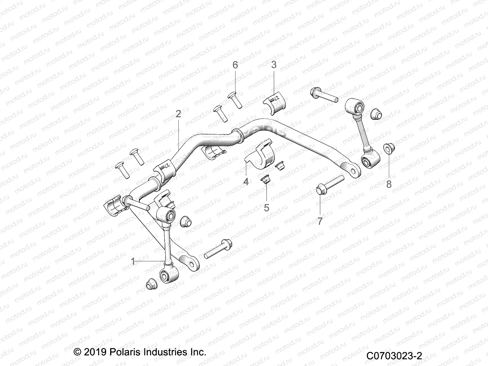 SUSPENSION | SUSPENSION, FRONT STABILIZER BAR - Z20R4_92AC/BC/AE/BE/AK/BK/AR/BR/AH/BH/AT/BT/LE/LT/LC (C0703023-2)
