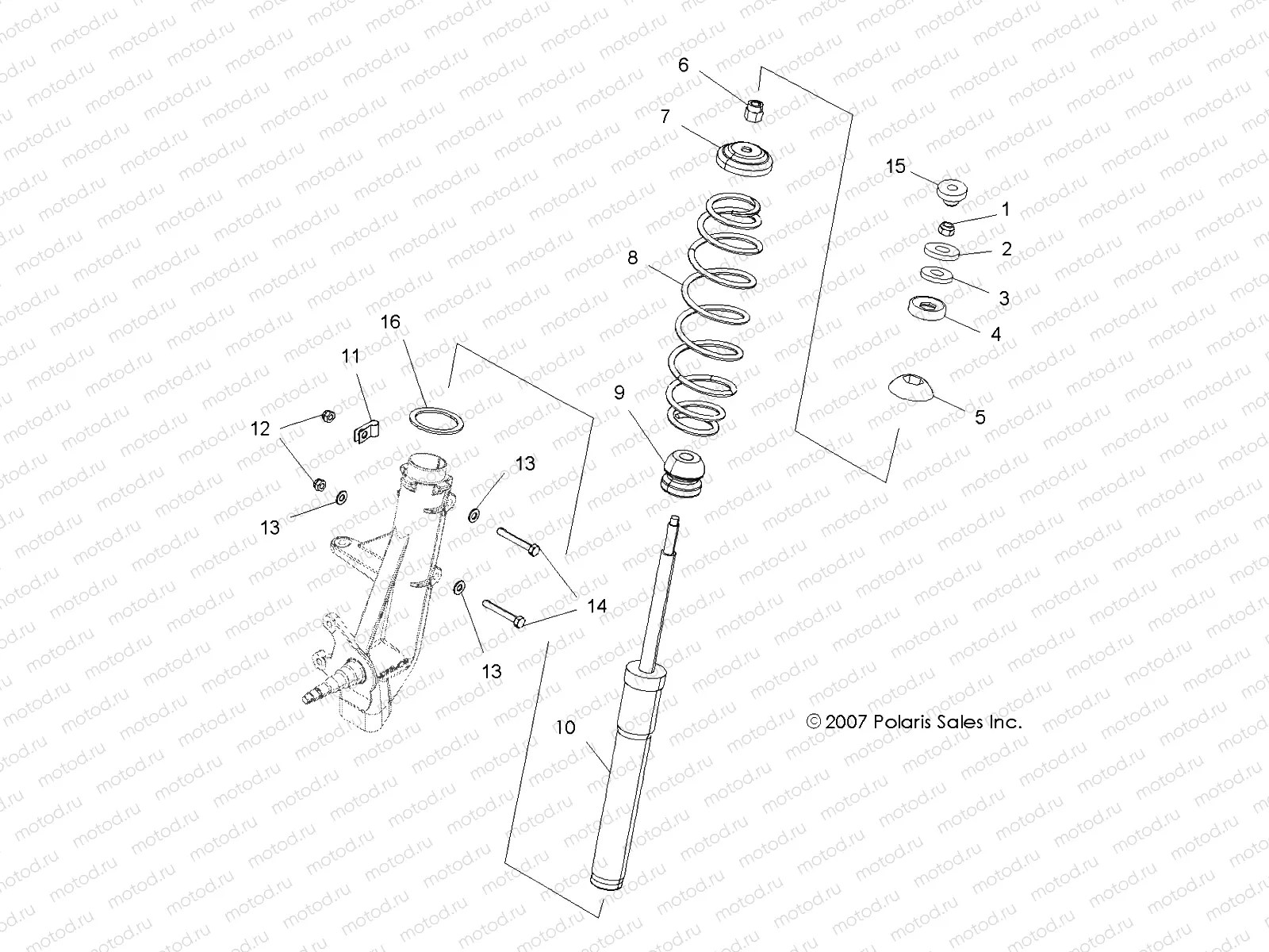 SUSPENSION | SUSPENSION, FRONT STRUT - A08BA32AA (49ATVSTRUT08TB)