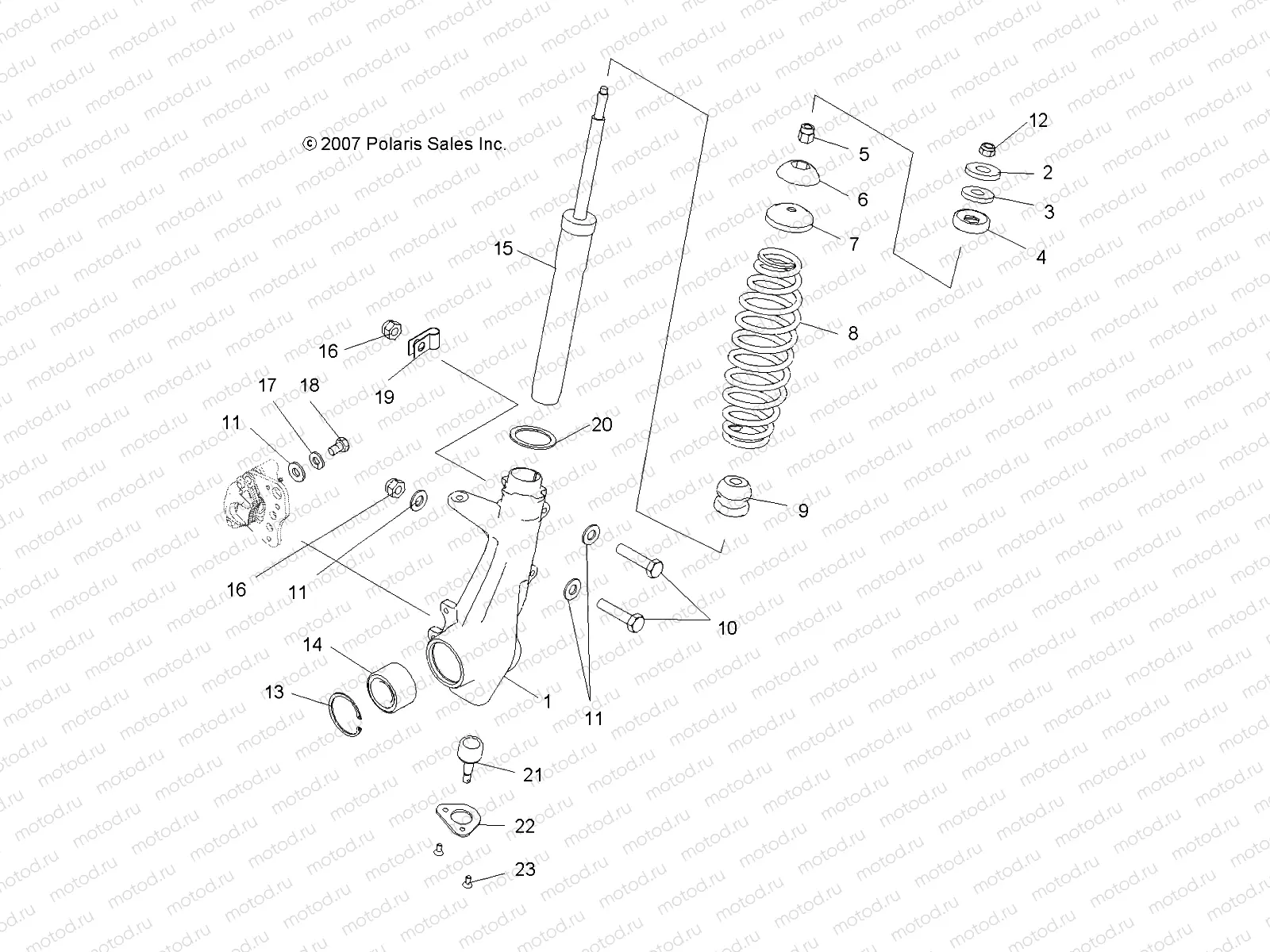 SUSPENSION | SUSPENSION, FRONT STRUT - A08TN50AT/AX/AZ (49ATVSTRUT08X2500QUAD)