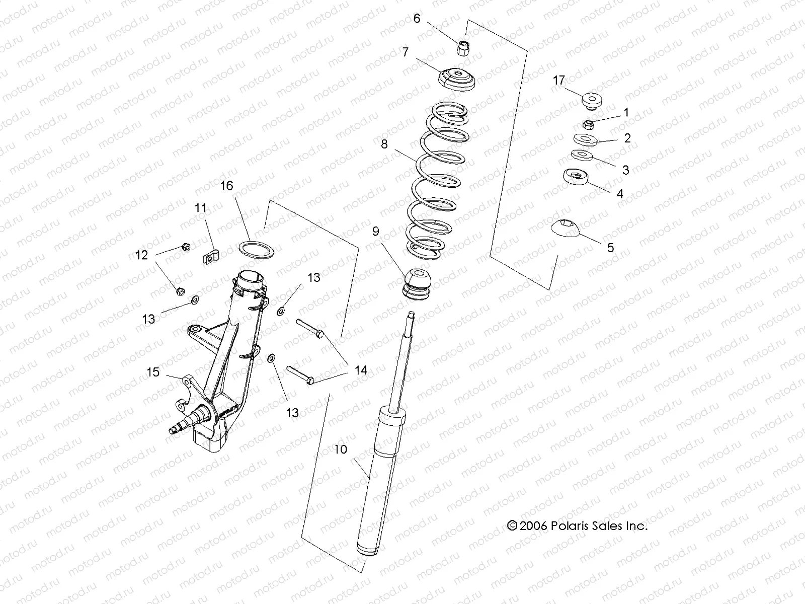 SUSPENSION | SUSPENSION, FRONT STRUT - A09BA50FA (49ATVSTRUT07SCRMIN)