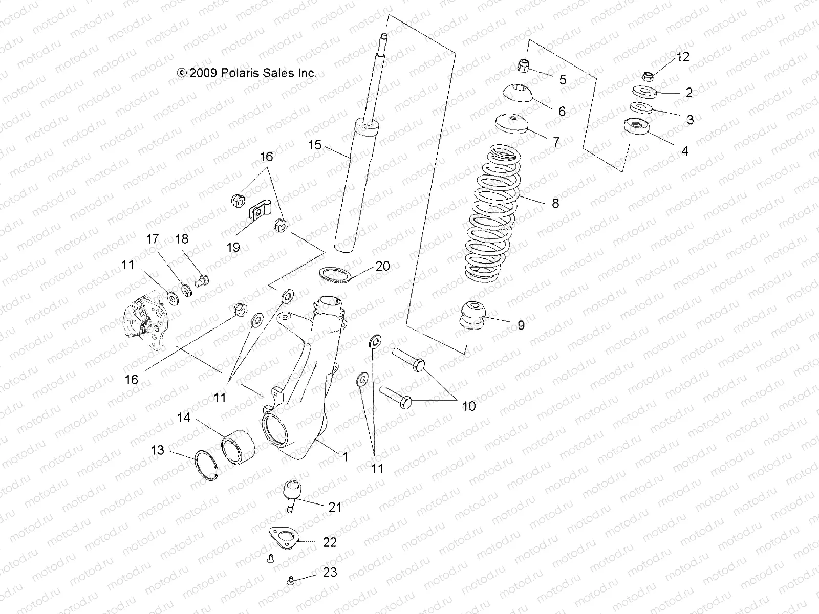 SUSPENSION | SUSPENSION, FRONT STRUT - A09DN76AB/AL/AY (49ATVSTRUT09SPTRG800)