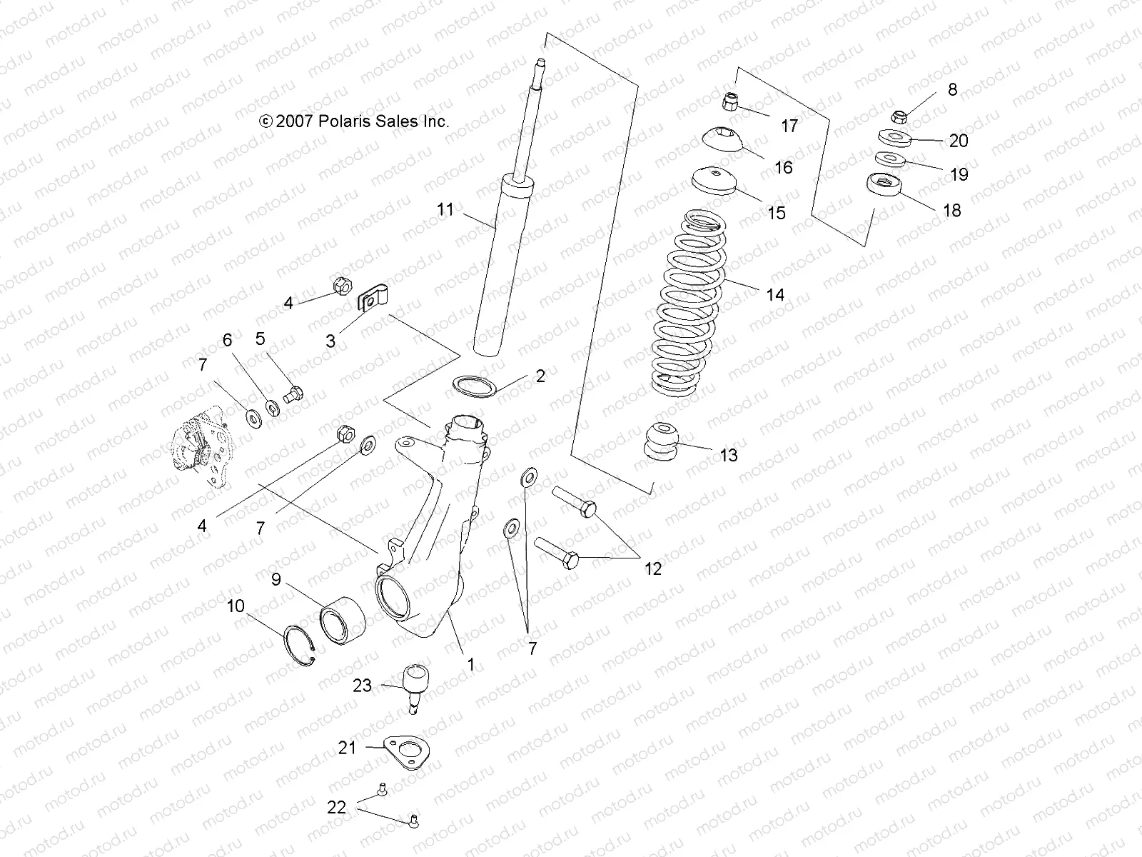 SUSPENSION | SUSPENSION, FRONT STRUT - A09MN50ET (49ATVSTRUT08SP500)