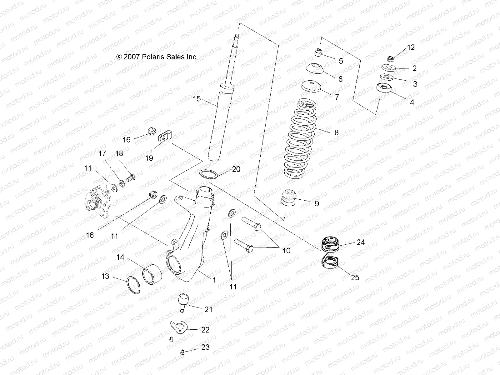 SUSPENSION | SUSPENSION, FRONT STRUT - A09TN76AL/AX/AZ (49ATVSTRUT09SPX2800)