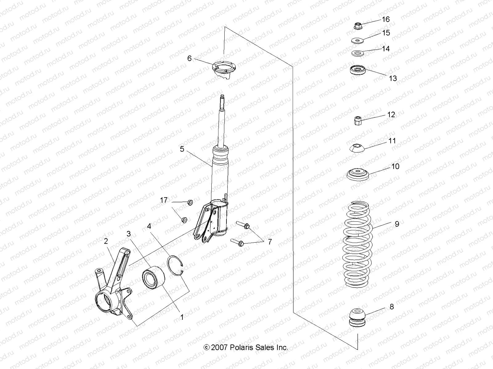 SUSPENSION | SUSPENSION, FRONT STRUT - A10LH27AX/AZ (49ATVSTRUT08SP300)