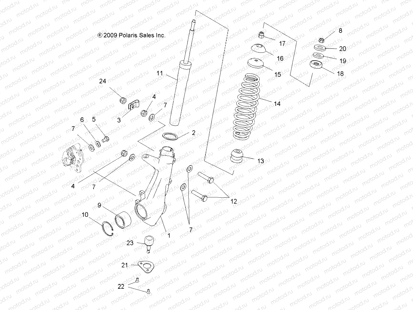 SUSPENSION | SUSPENSION, FRONT STRUT - A11CF76AA (49ATVSTRUT106X6)