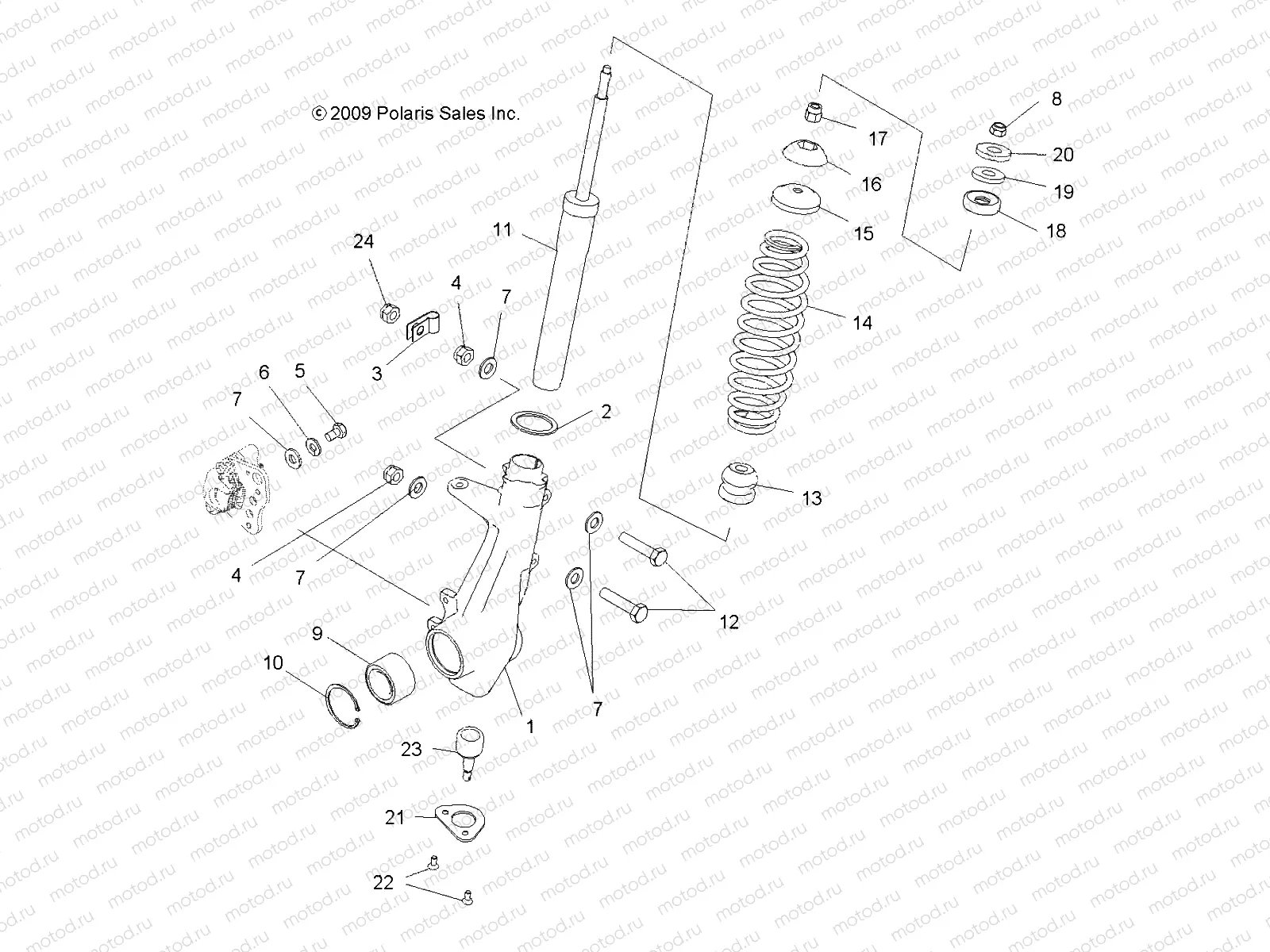 SUSPENSION | SUSPENSION, FRONT STRUT - A12DH50AX/AZ (49ATVSTRUT10SP500I)