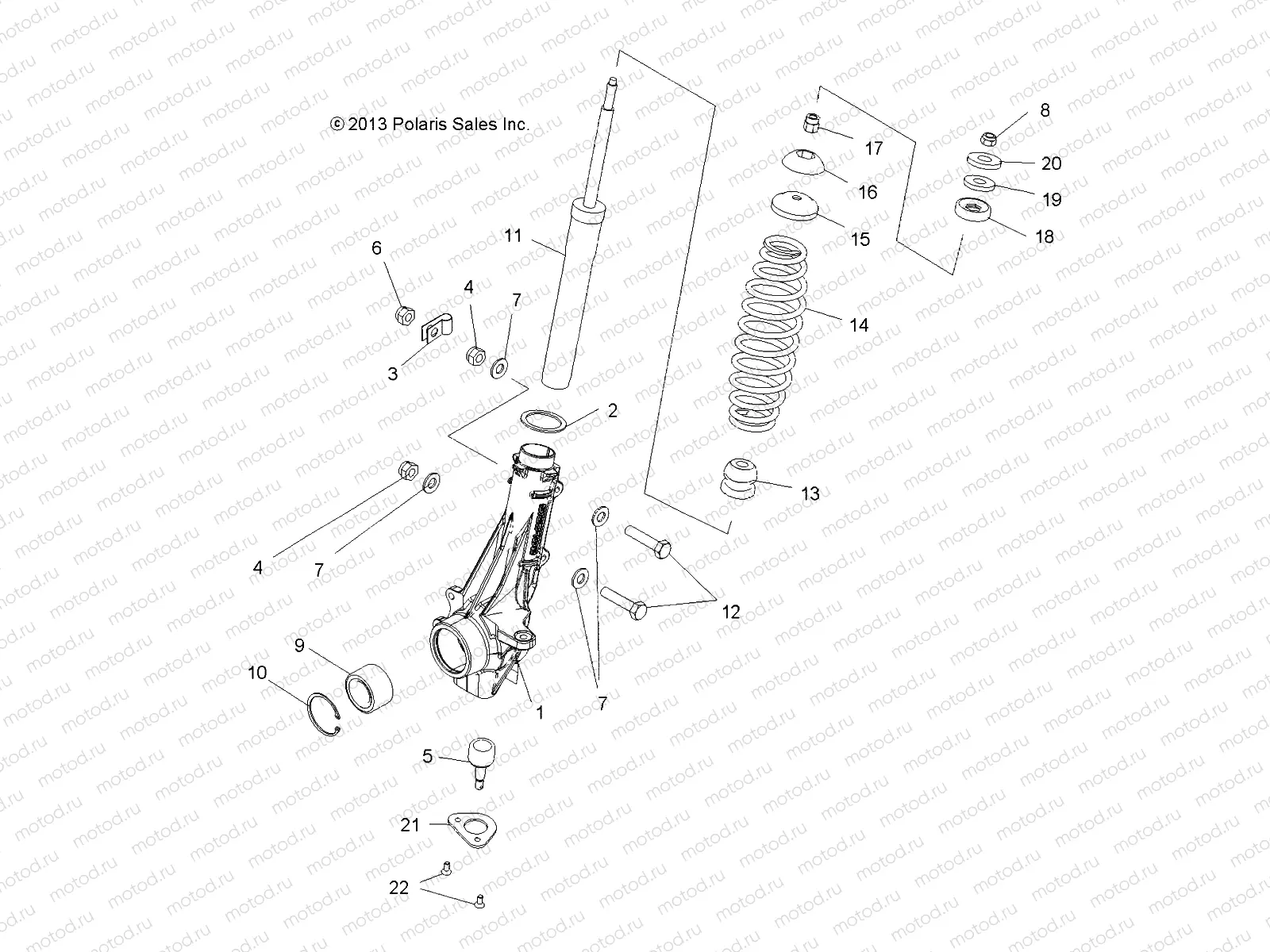 SUSPENSION | SUSPENSION, FRONT STRUT - A19DBA50A5 (49ATVSTRUT14SP325)