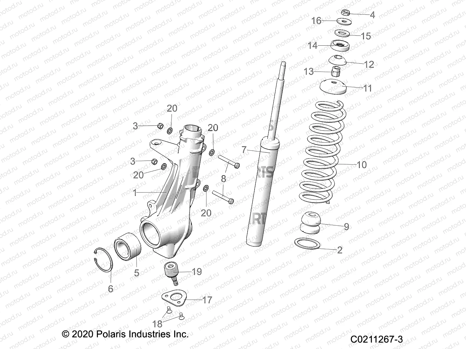 SUSPENSION | SUSPENSION, FRONT STRUT - A21SEE57F1/F57C1/F1/S57C1/C2/C5/C9/CK/F1/F2/FK (C0211267-3)
