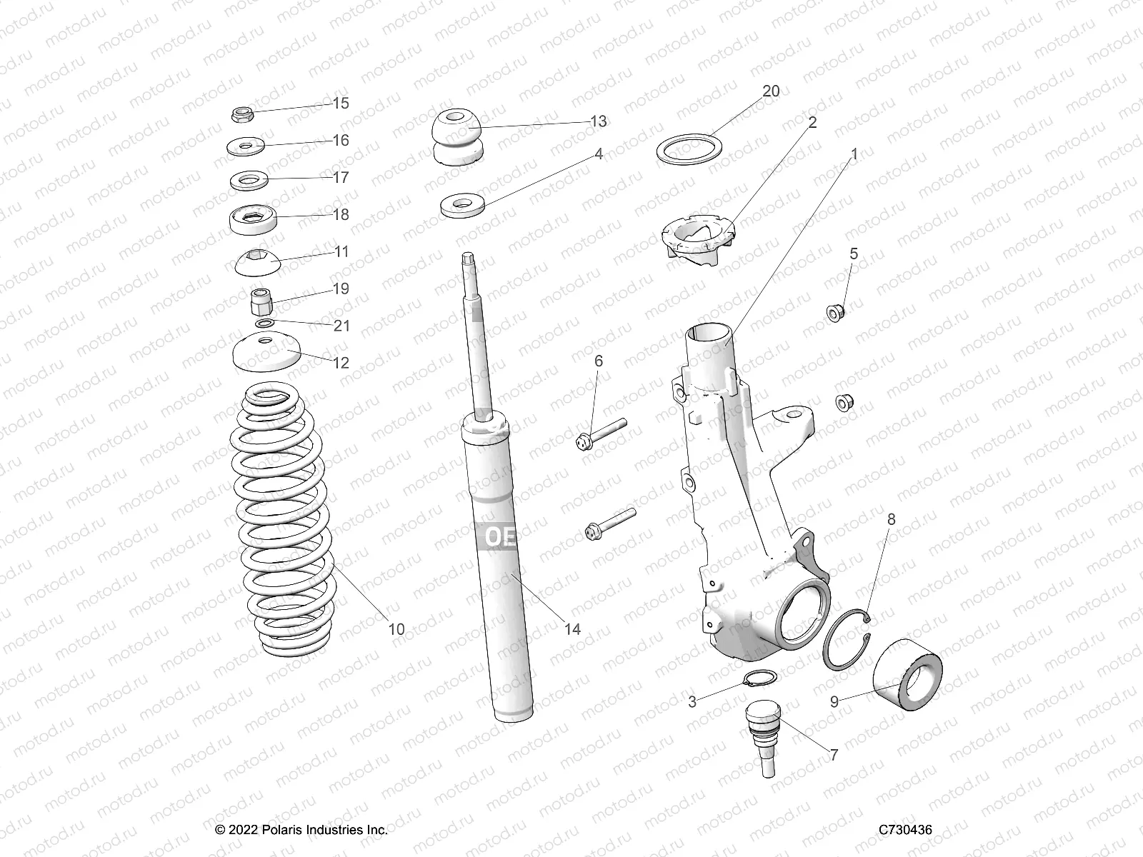 SUSPENSION | SUSPENSION, FRONT STRUT - D22M2A57B4/G57B4 (C730436)