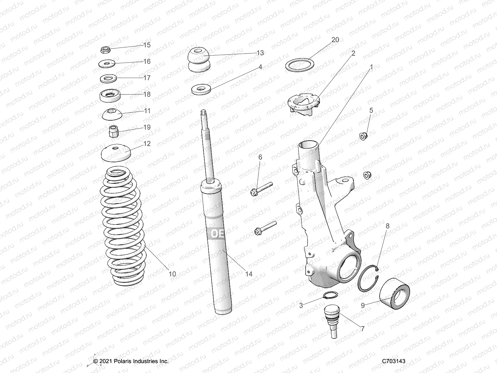 SUSPENSION | SUSPENSION, FRONT STRUT - D22M4A57B4/G57B4 (C703143)