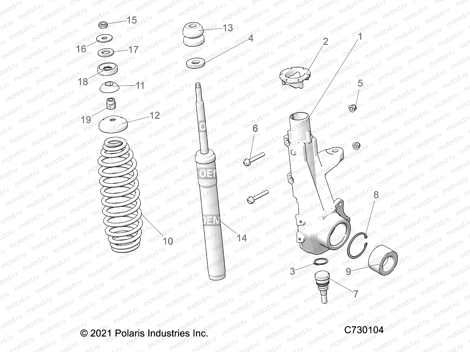 SUSPENSION | SUSPENSION, FRONT STRUT - R22MAA57F1/SF1/F9/C1/C9/CK (C730104)