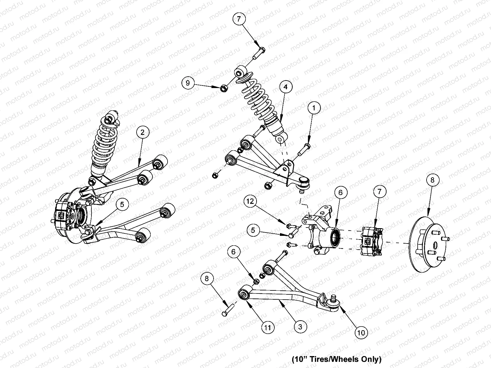 SUSPENSION | SUSPENSION, FRONT W/WHEEL ENDS - e2/eS (49GEMSUSP11FRT)