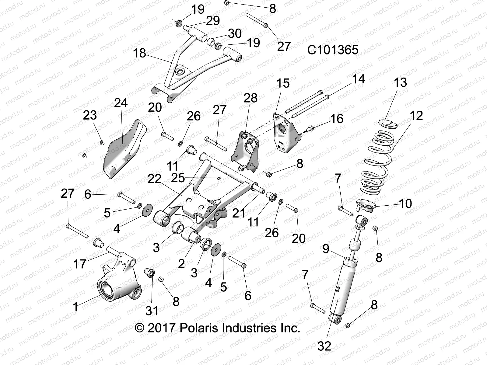 SUSPENSION | SUSPENSION, MID - A18S6S57C1/CL