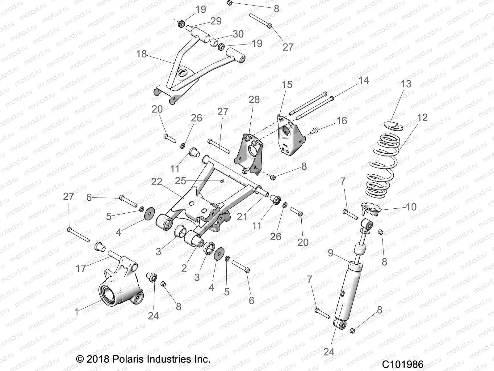 SUSPENSION | SUSPENSION, MID - A19S6E57F1/FL