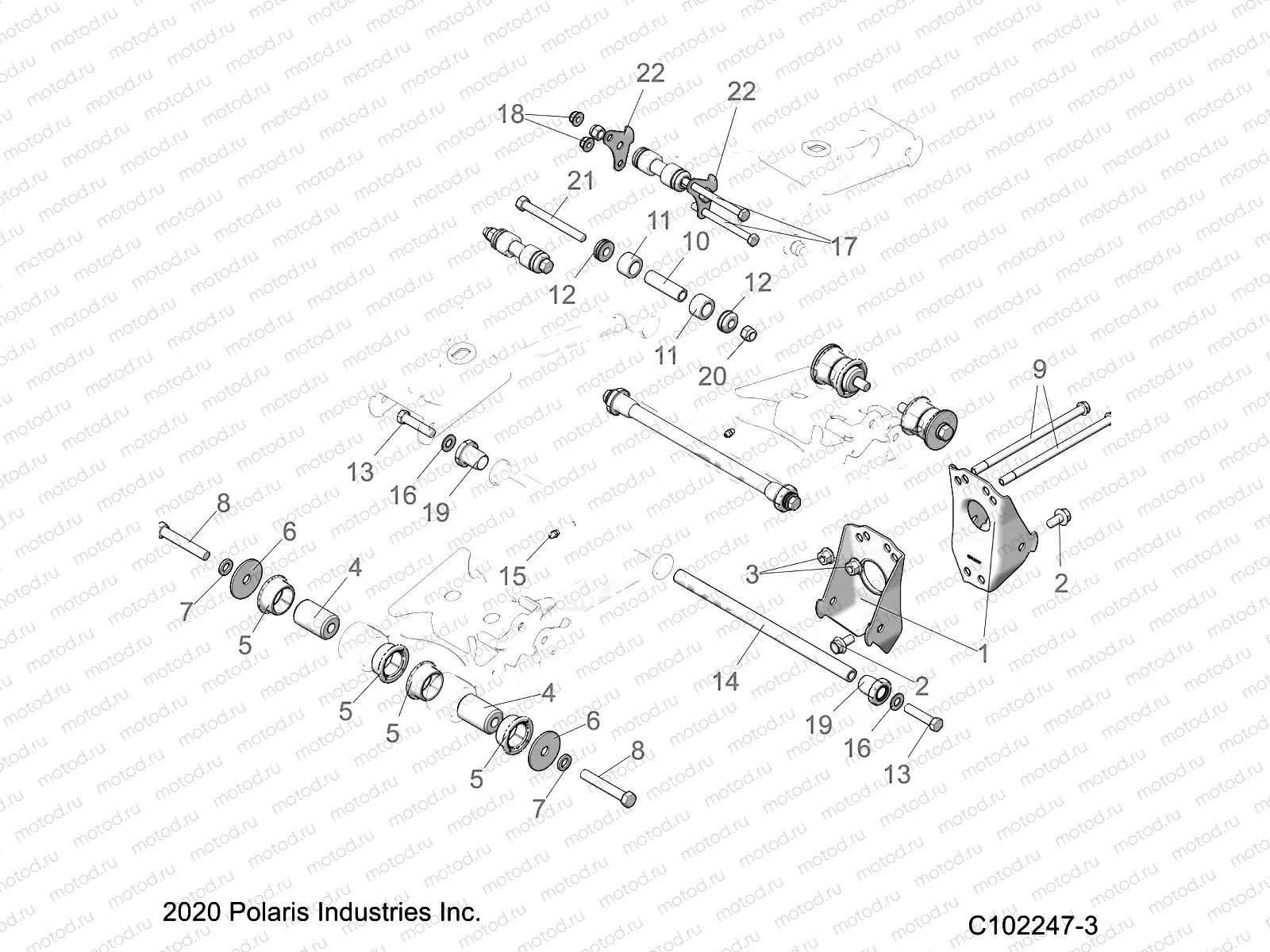 SUSPENSION | SUSPENSION, MIDDLE CONTROL ARM MOUNTING- A21S6E57F1/FL (C102247-3)