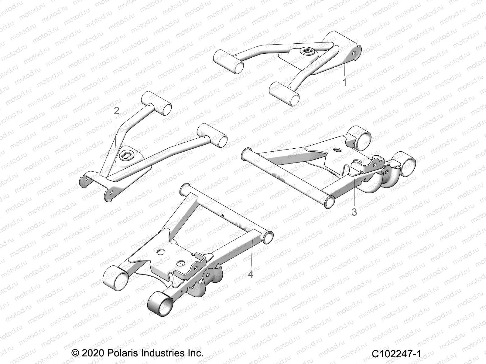SUSPENSION | SUSPENSION, MIDDLE CONTROL ARMS - A22S6E57F1/FL (C102247-1)