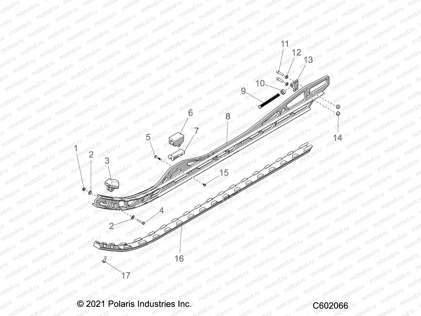 SUSPENSION | SUSPENSION, RAIL ASM. (LH,RH) 3 PRO/3 S PRO/3 PREMIUM] - J23DMCXXX/DMFXXX/DMGXXX/DMHXXX (C601573)