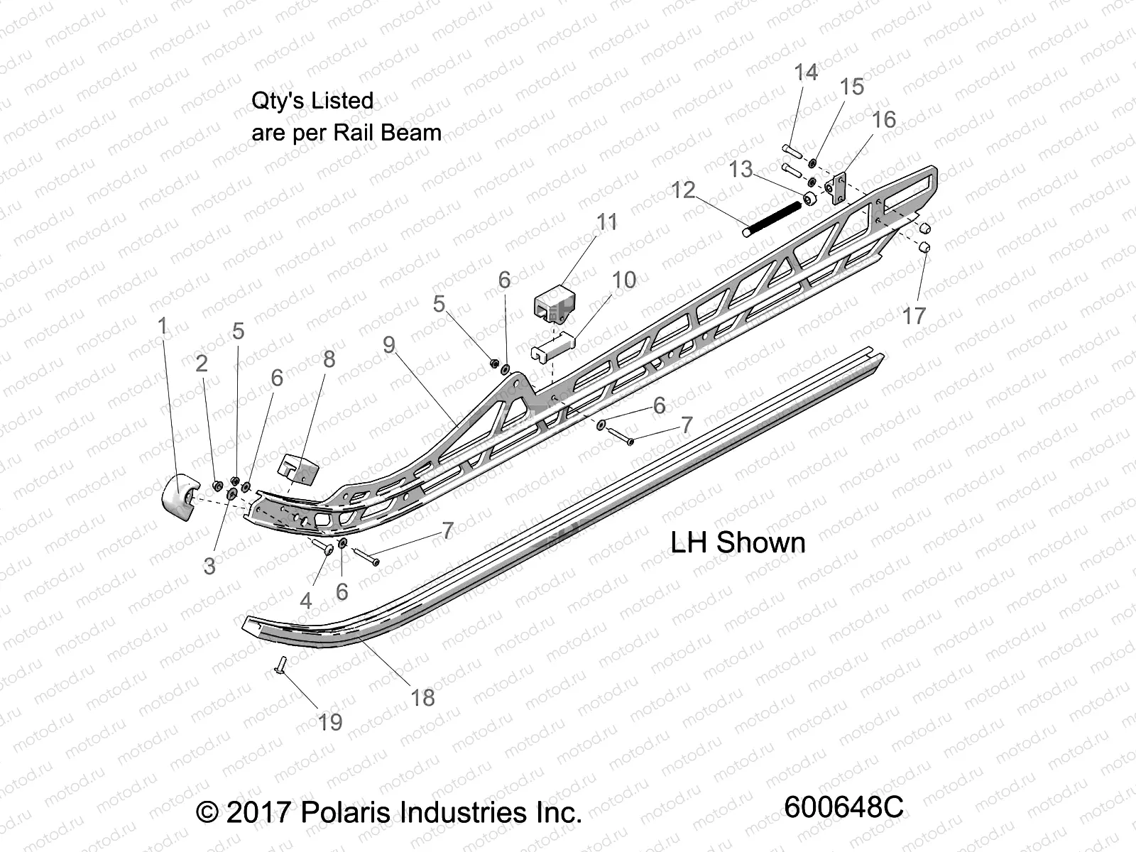 SUSPENSION | SUSPENSION, RAIL ASM. (LH,RH) - J23UKBX/UKEX/USGX (600648)