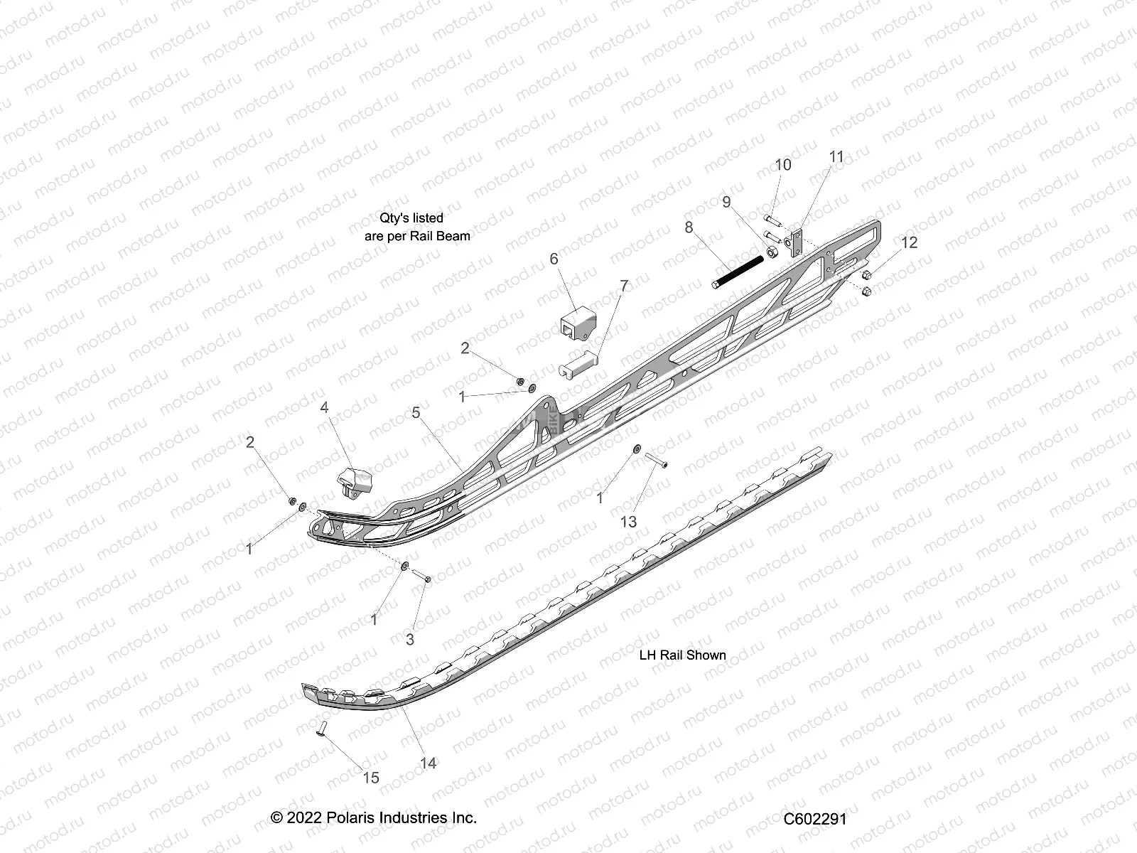 SUSPENSION | SUSPENSION, RAIL ASM. (LH,RH) - J23UNC/UNF/UNG/UNH (C602291)