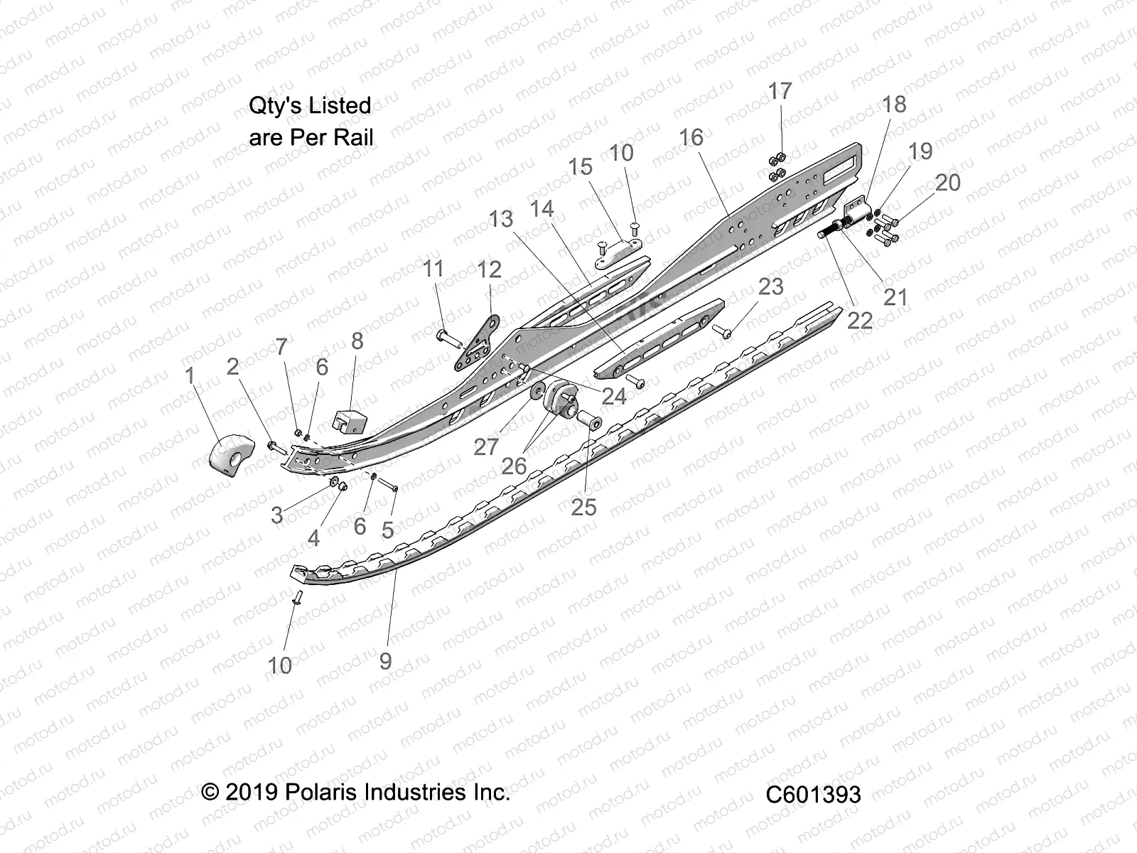 SUSPENSION | SUSPENSION, RAIL ASM. LH/RH - S22MDX6DSA/6DEA (C601393)