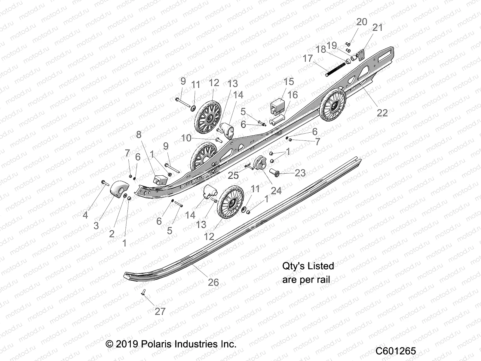 SUSPENSION | SUSPENSION, RAIL ASM. - S20ELS8PS ALL OPTIONS (C601265)