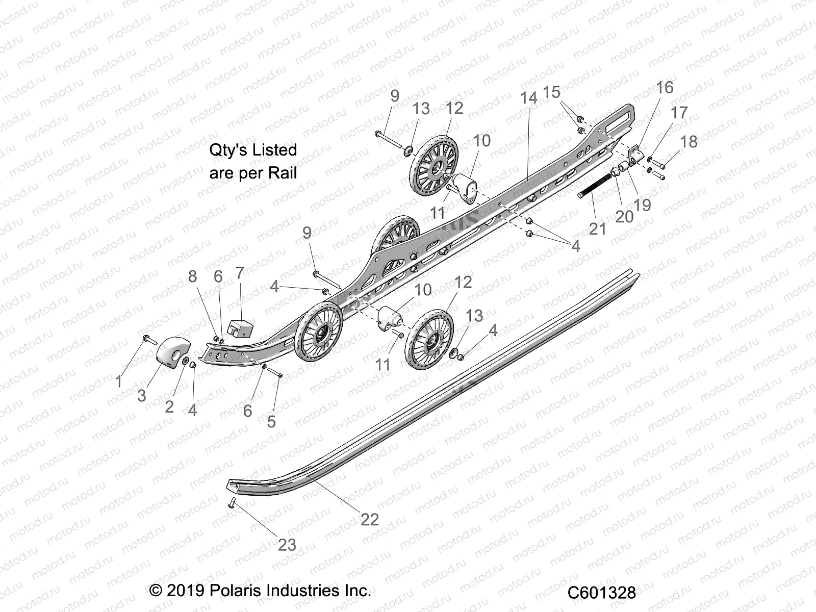 SUSPENSION | SUSPENSION, RAIL ASM. - S21DDL8RS ALL OPTIONS (601328)