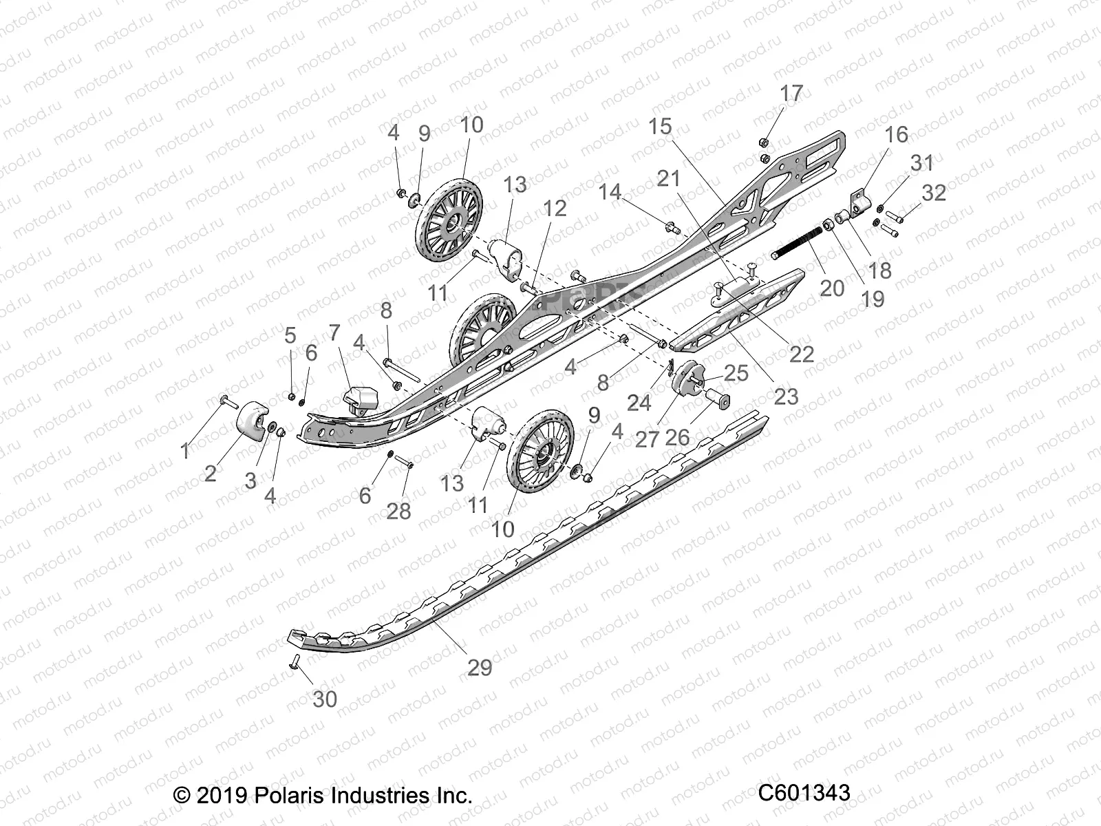 SUSPENSION | SUSPENSION, RAIL BEAM, LH/RH - S21EKL8RS ALL OPTIONS (C601343)