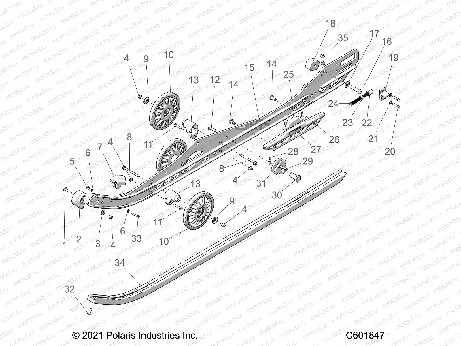 SUSPENSION | SUSPENSION, RAIL BEAM LH/RH - S22TDL6KSA (C601847)