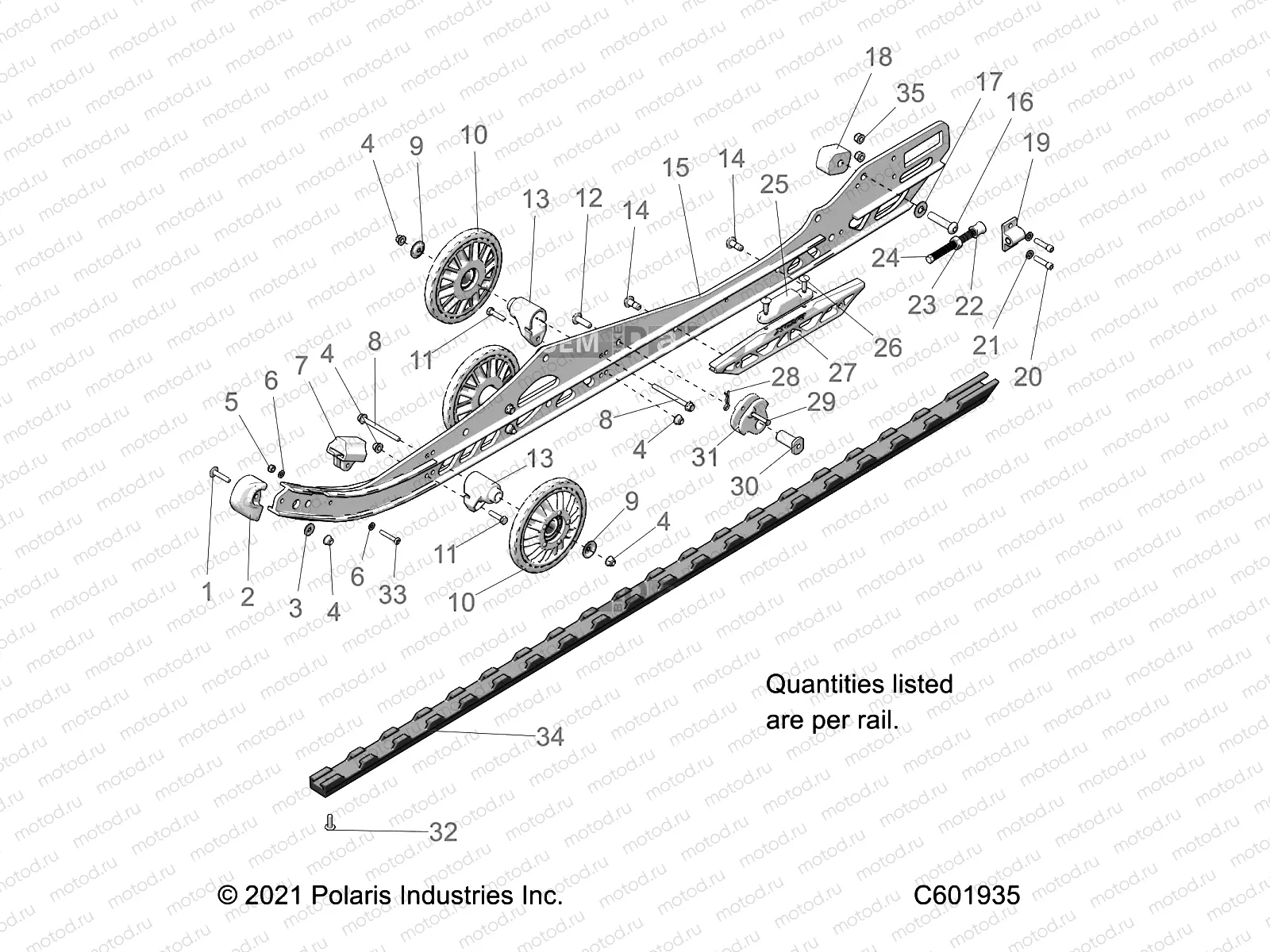 SUSPENSION | SUSPENSION, RAIL BEAM LH/RH - S22TDL8RS/8RE (C601935)