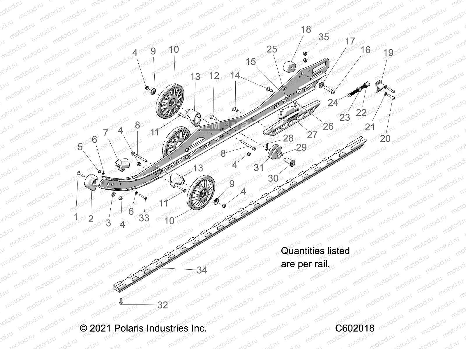 SUSPENSION | SUSPENSION, RAIL BEAM LH/RH - S22TKL8RS/8RE ALL OPTIONS (C601935)
