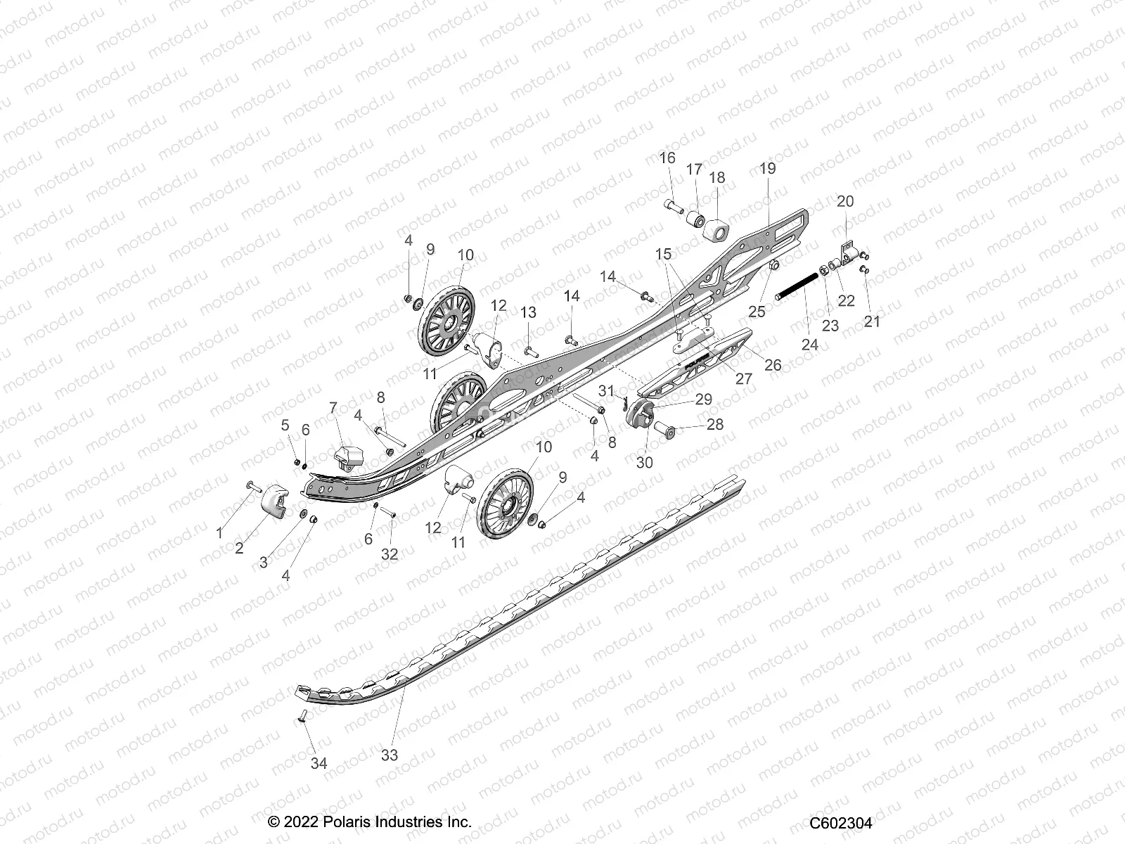 SUSPENSION | SUSPENSION, RAIL BEAM LH/RH - S23TDV8RS/8RE  (C601863)