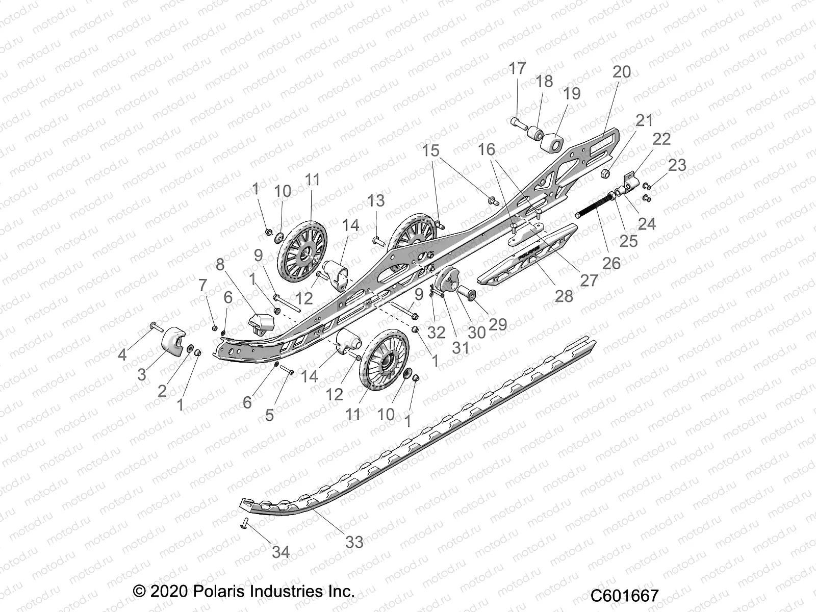 SUSPENSION | SUSPENSION, RAIL BEAM LH/RH - S23TKV8RS (C601667)