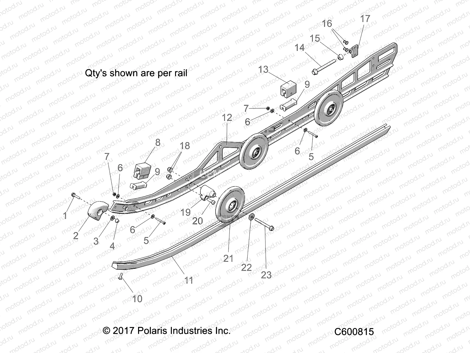 SUSPENSION | SUSPENSION, RAIL, LH/RH - S20CEU5BSA/BSL/BEL (C600815)