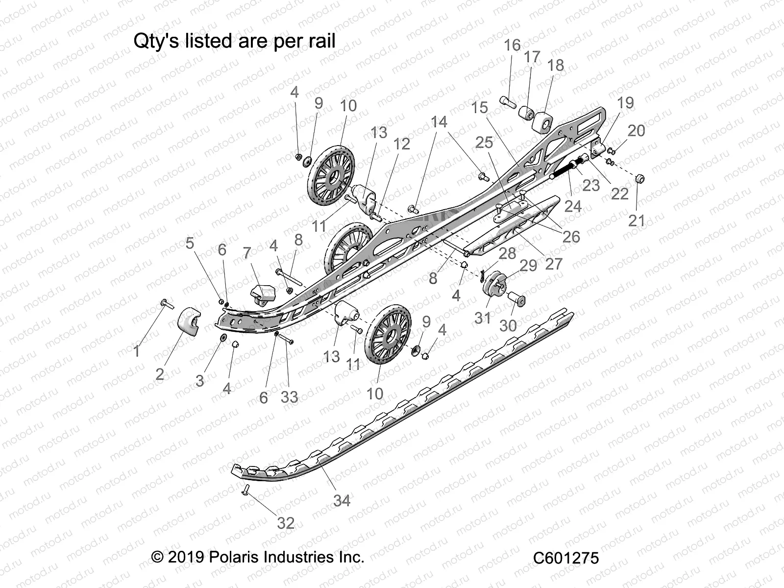 SUSPENSION | SUSPENSION, RAIL, LH/RH - S21EDB6PSL (C601275)