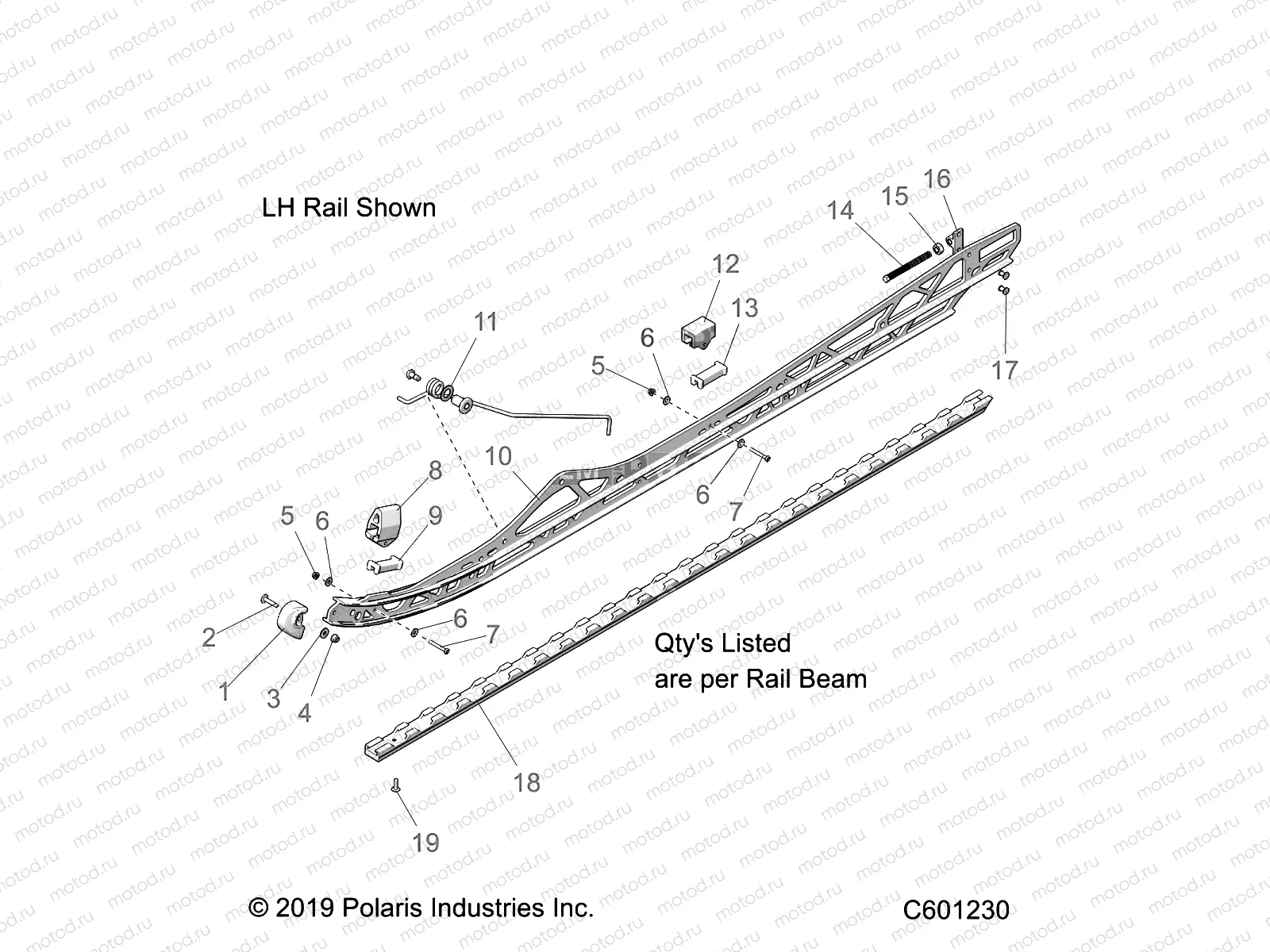 SUSPENSION | SUSPENSION, RAIL MOUNTING - S20EFT8R/EFN8R ALL OPTIONS (C601230)