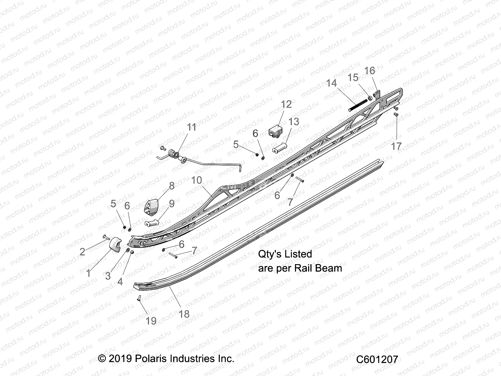 SUSPENSION | SUSPENSION, RAIL MOUNTING - S21EFK6PS/6PE ALL OPTIONS (C601207)