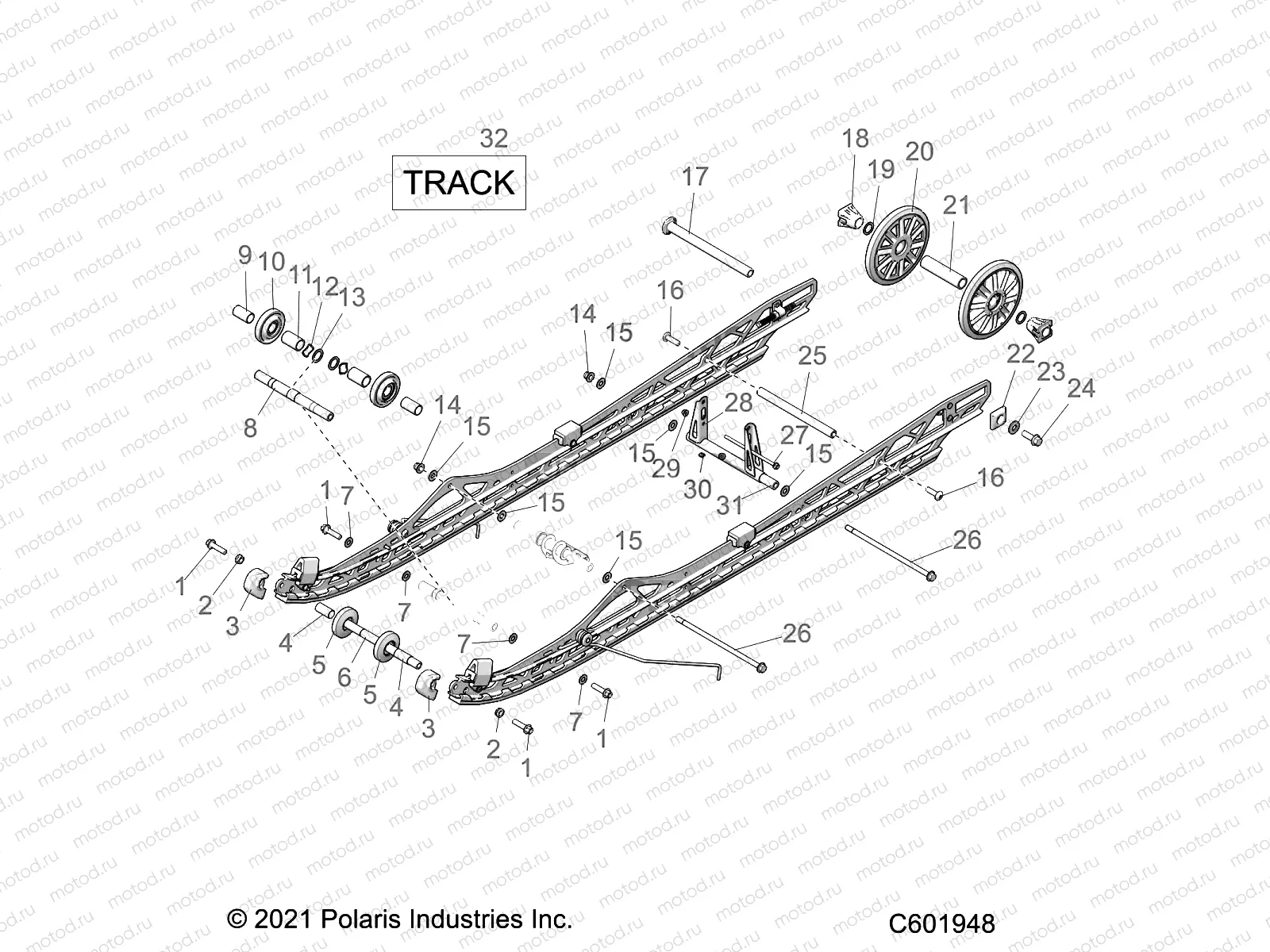 SUSPENSION | SUSPENSION, REAR, 2.75 TRACK OPTION - S23TFG9BS/9BE (C601948)