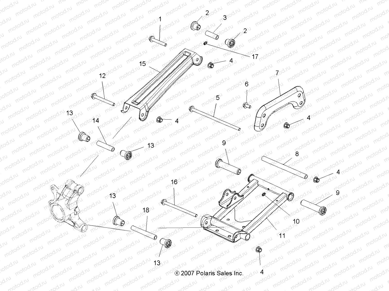 SUSPENSION | SUSPENSION, REAR - A07LB27AA/AC/LH27AA/AB/AC/AD/AL (49ATVSUSPRR07HAWK)