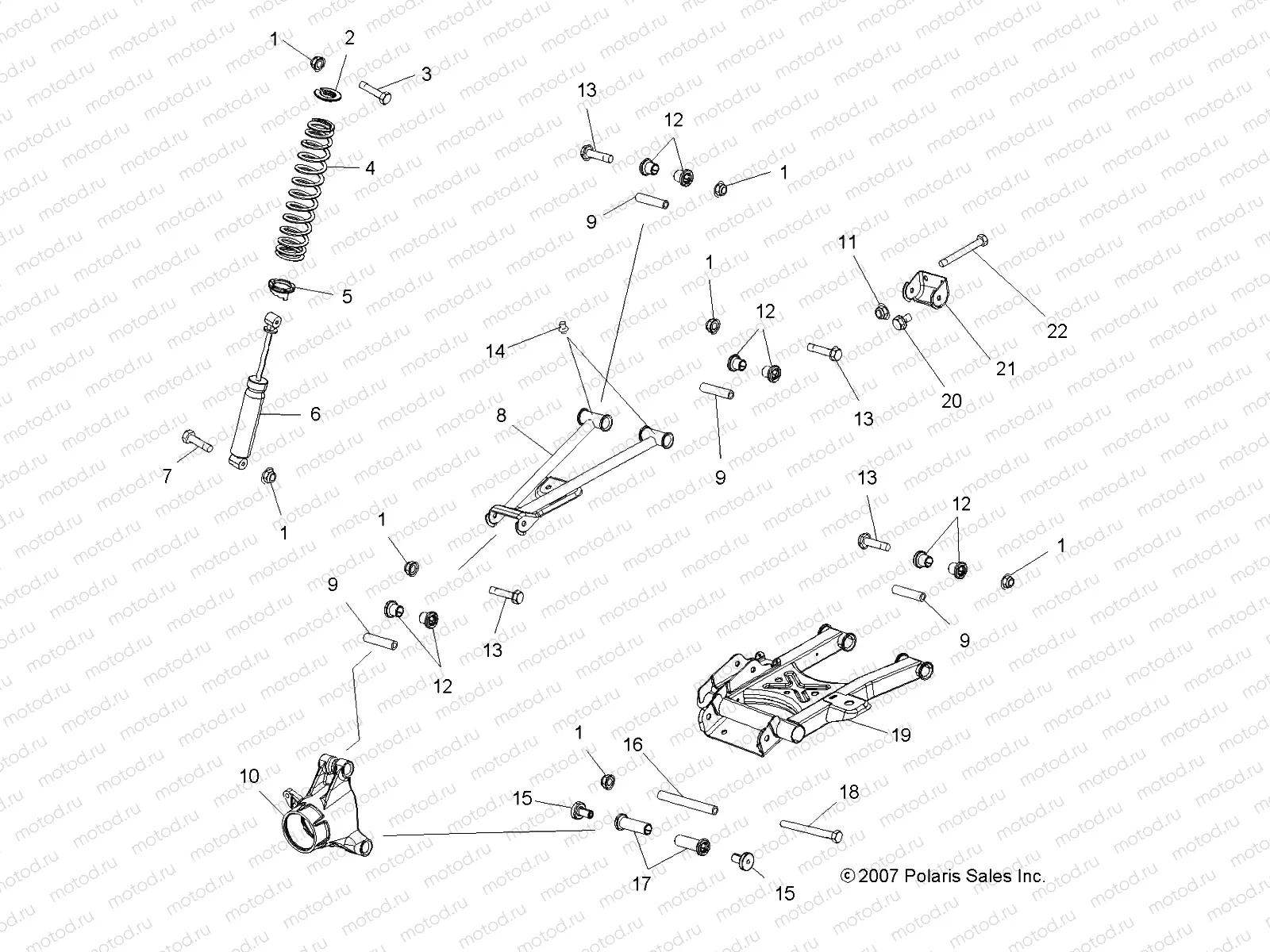 SUSPENSION | SUSPENSION, REAR - A08DN76AF/AG/AH/AL/AJ/AS (49ATVSUSPRR08SPTRG800)