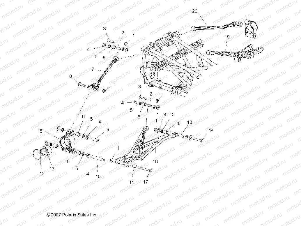 SUSPENSION | SUSPENSION, REAR - A08GP52AA (49ATVSUSPRR08OUT525)