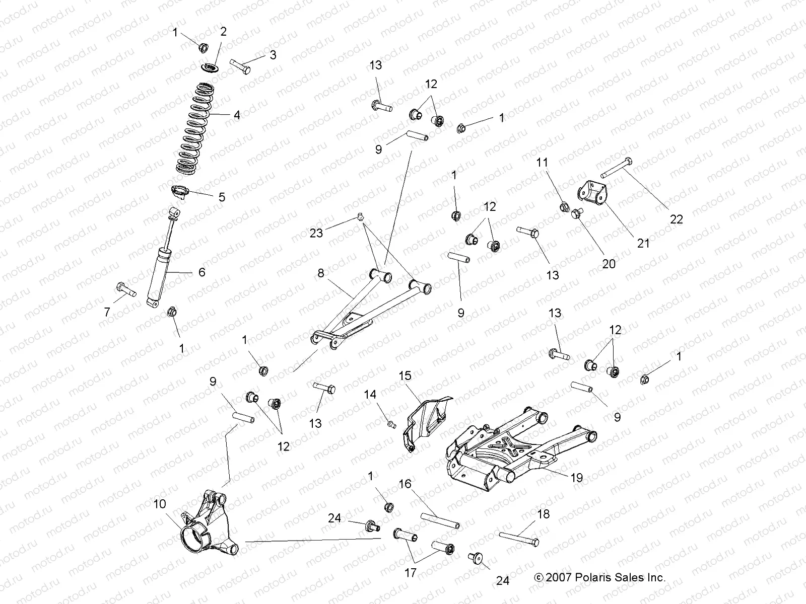 SUSPENSION | SUSPENSION, REAR - A08TN50EA (49ATVSUSPRR08SPX25)