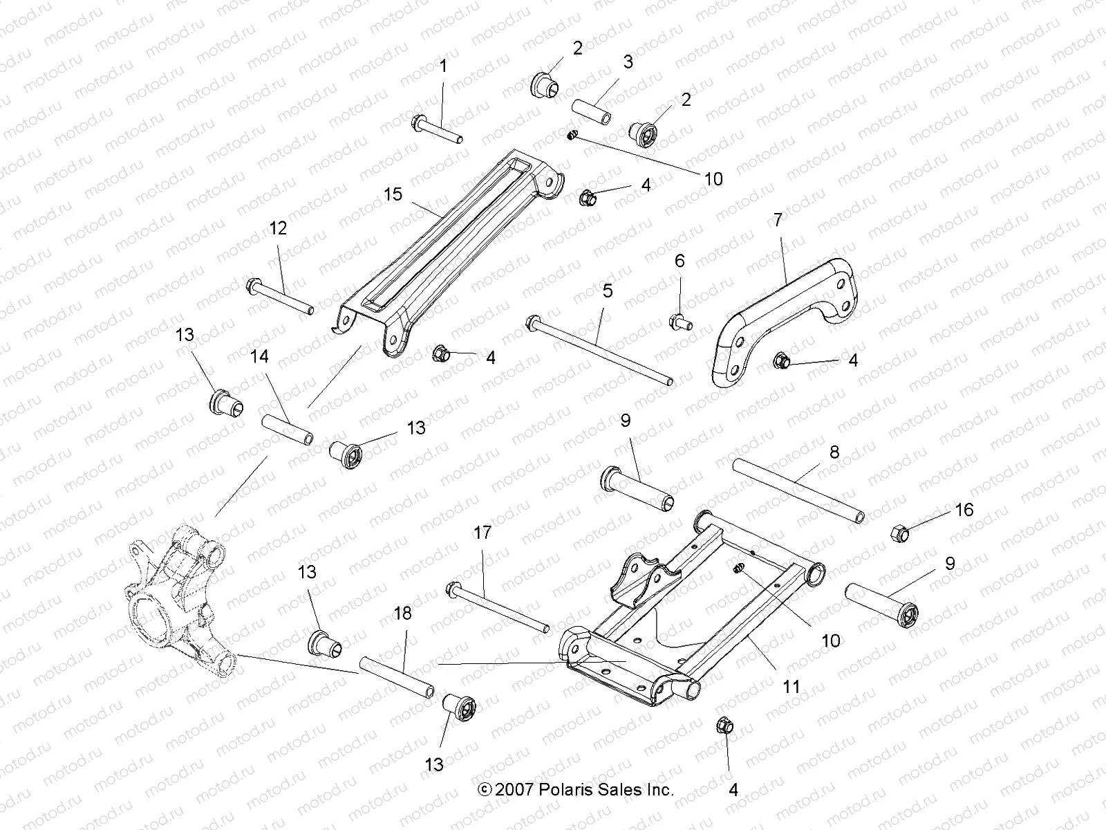 SUSPENSION | SUSPENSION, REAR - A09LB27AA (49ATVSUSPRR08SP300)