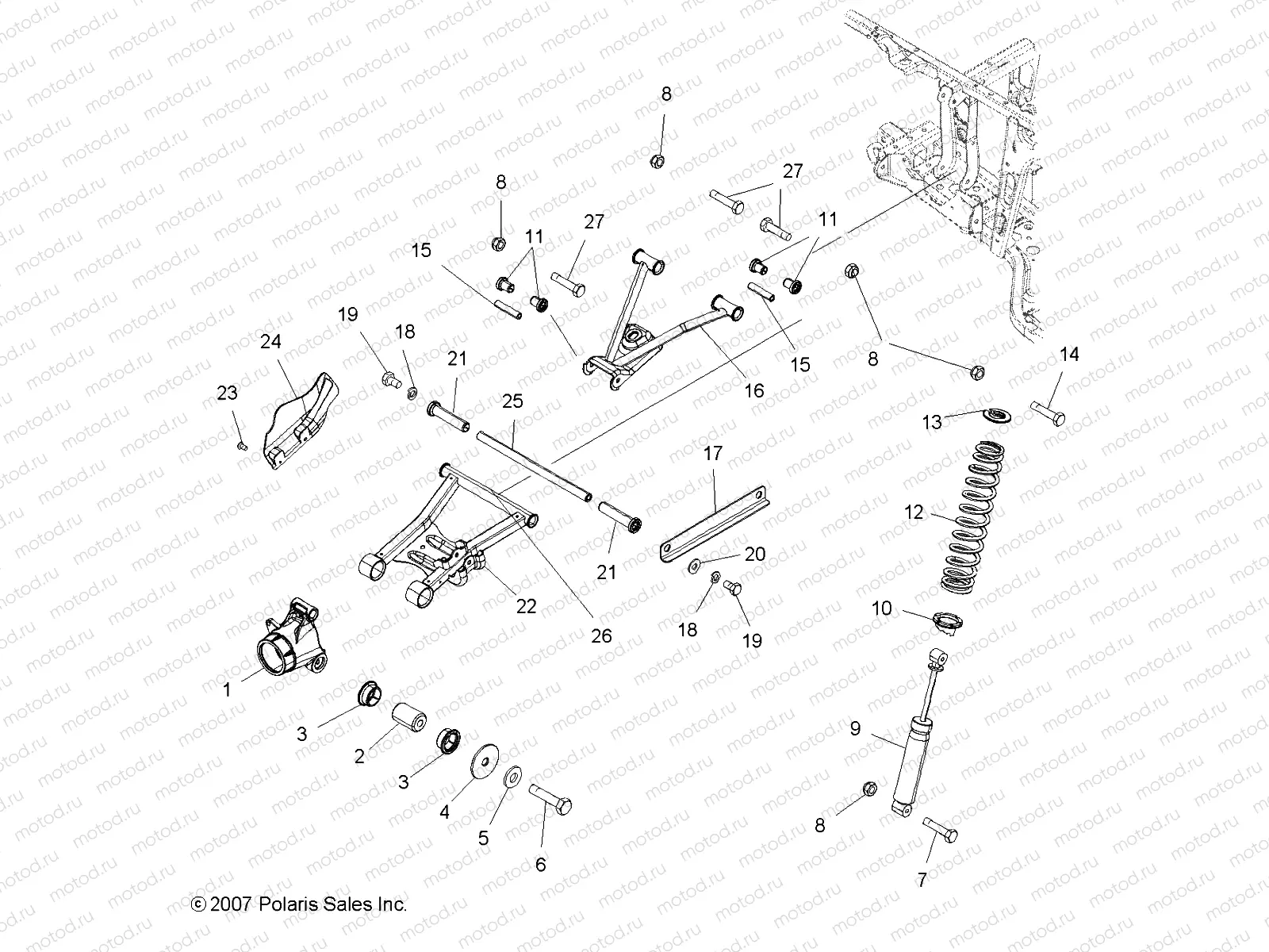 SUSPENSION | SUSPENSION, REAR - A09MN76AX/AZ (49ATVSUSPRR08SP800EFI)